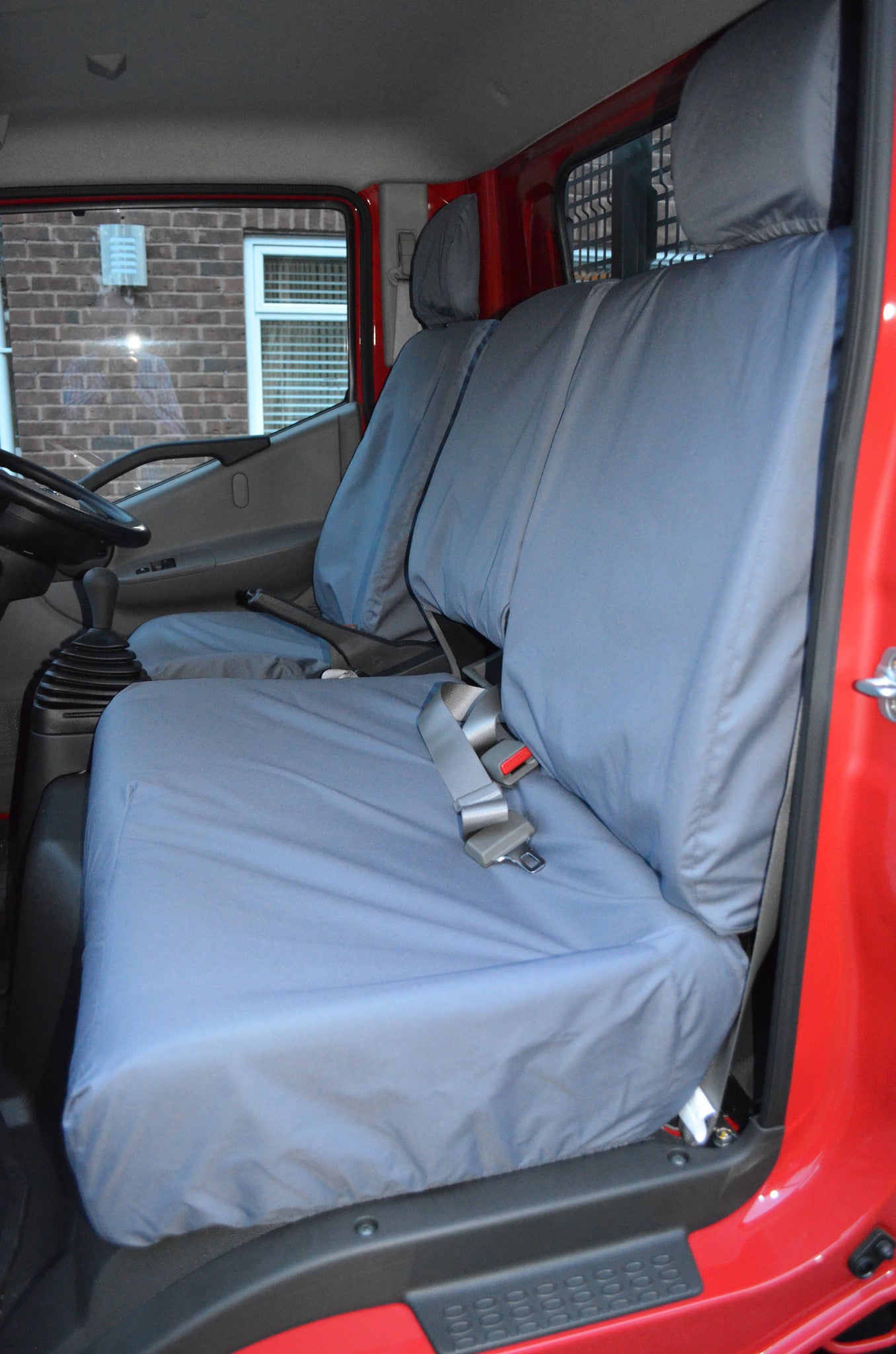 Nissan Cabstar 2007 Onwards Tailored and Waterproof Seat Covers Grey Turtle Covers Ltd