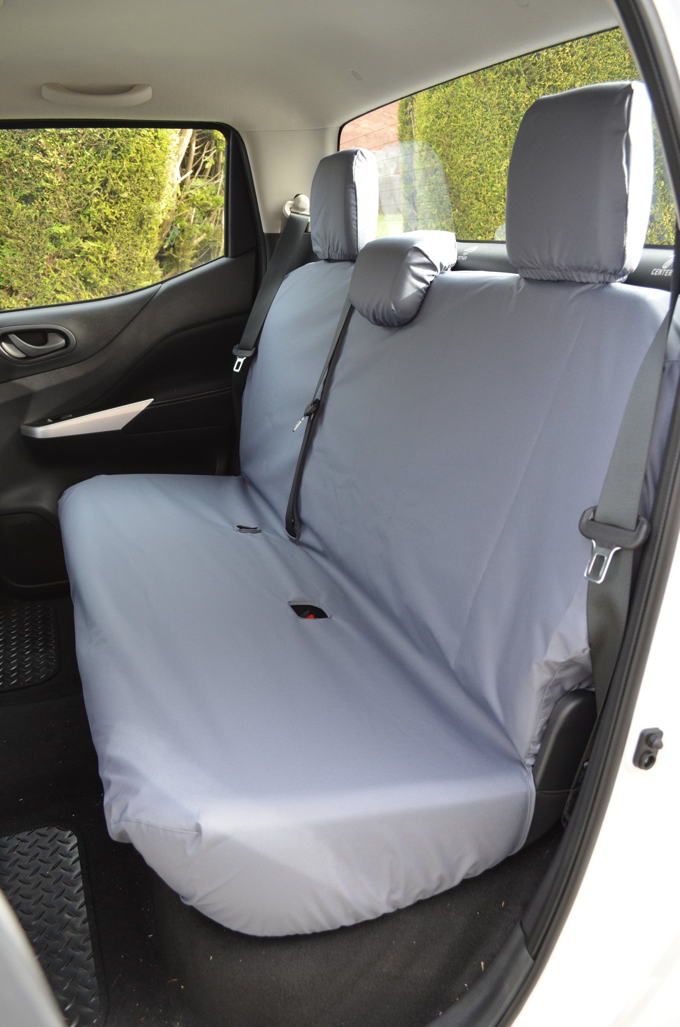 Nissan Navara NP300 Double Cab (2016 Onwards) Tailored Seat Covers Rear Seats / Grey Turtle Covers Ltd