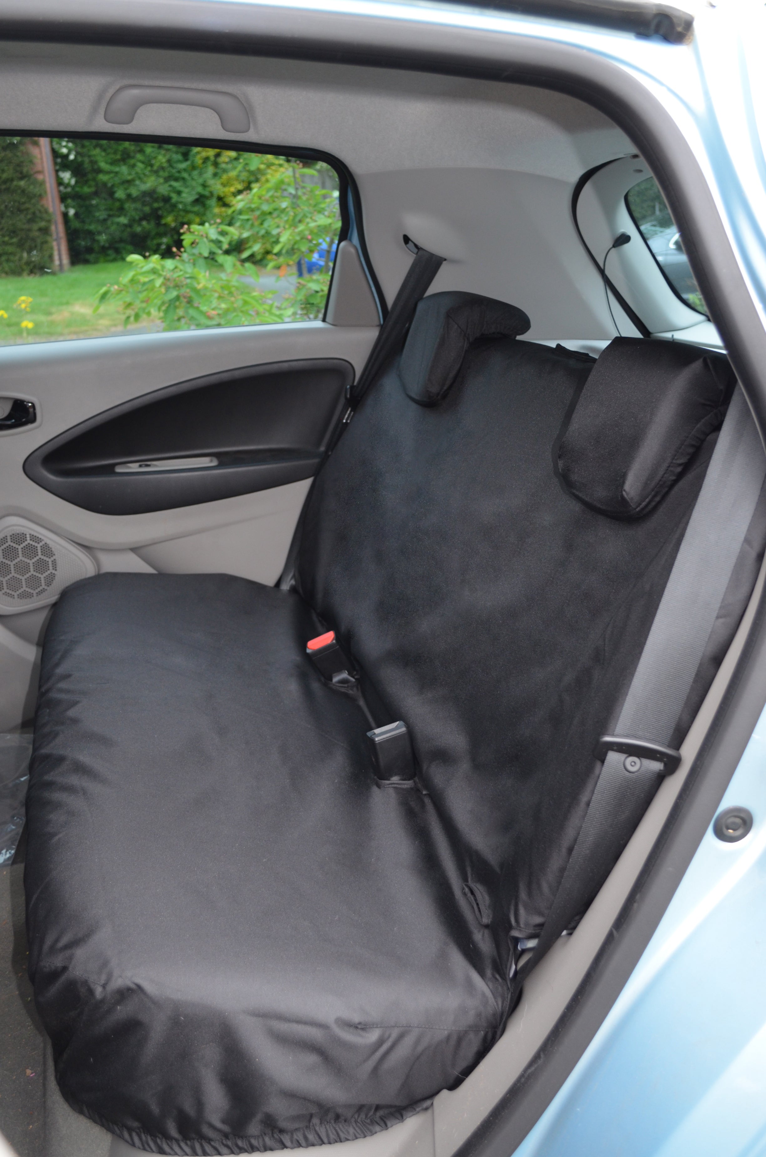Renault Zoe 2012+ Tailored &amp; Waterproof Seat Covers Black / Rear Bench Turtle Covers Ltd
