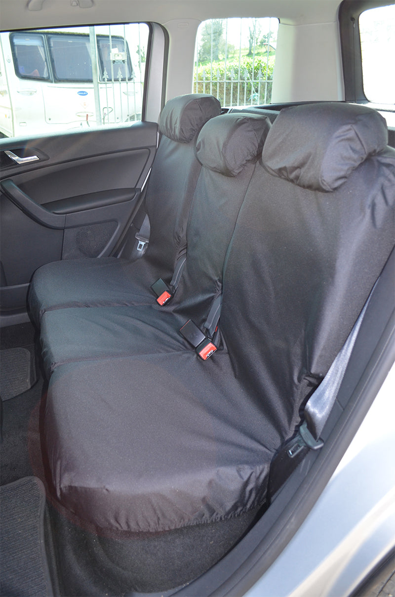 Skoda Yeti 2009+ Tailored and Waterproof Seat Covers Black / Rear 3 Singles Turtle Covers Ltd