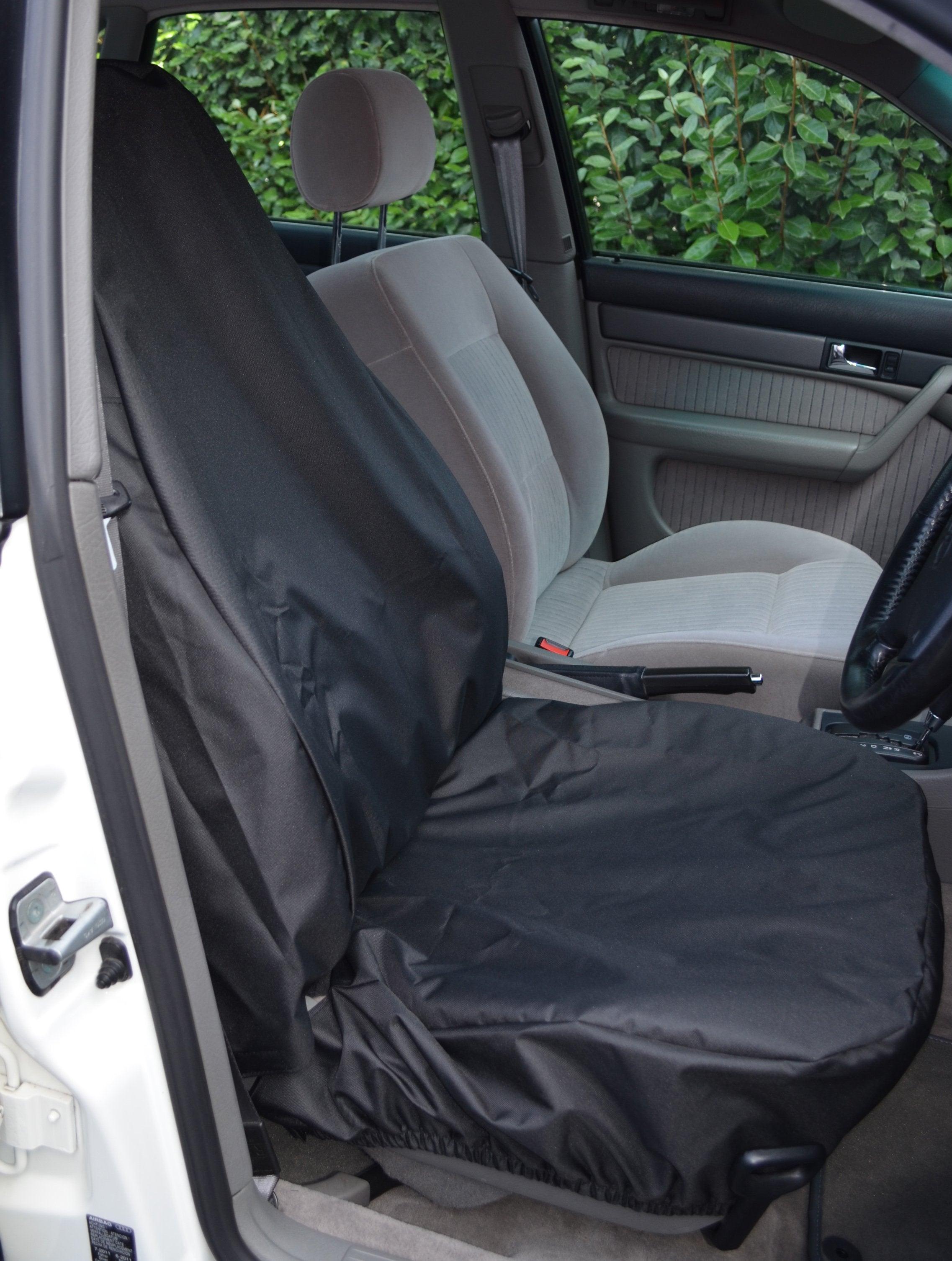 2+1 Set Front Car Pickup Van Seat Cover Protection Fabric Black