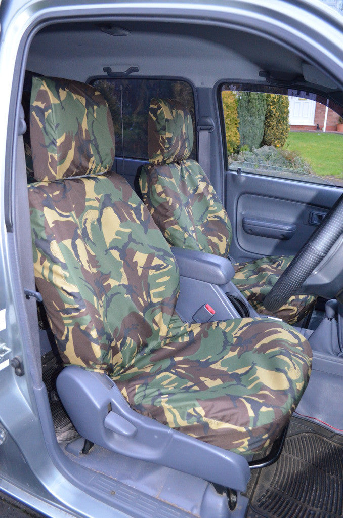 Toyota Hilux 2002 - 2005 Seat Covers Front Seat Covers / Green Camouflage Turtle Covers Ltd