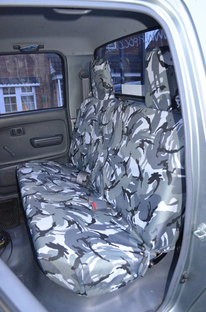 Toyota Hilux 2002 - 2005 Seat Covers Rear Seat Covers / Grey Camouflage Turtle Covers Ltd