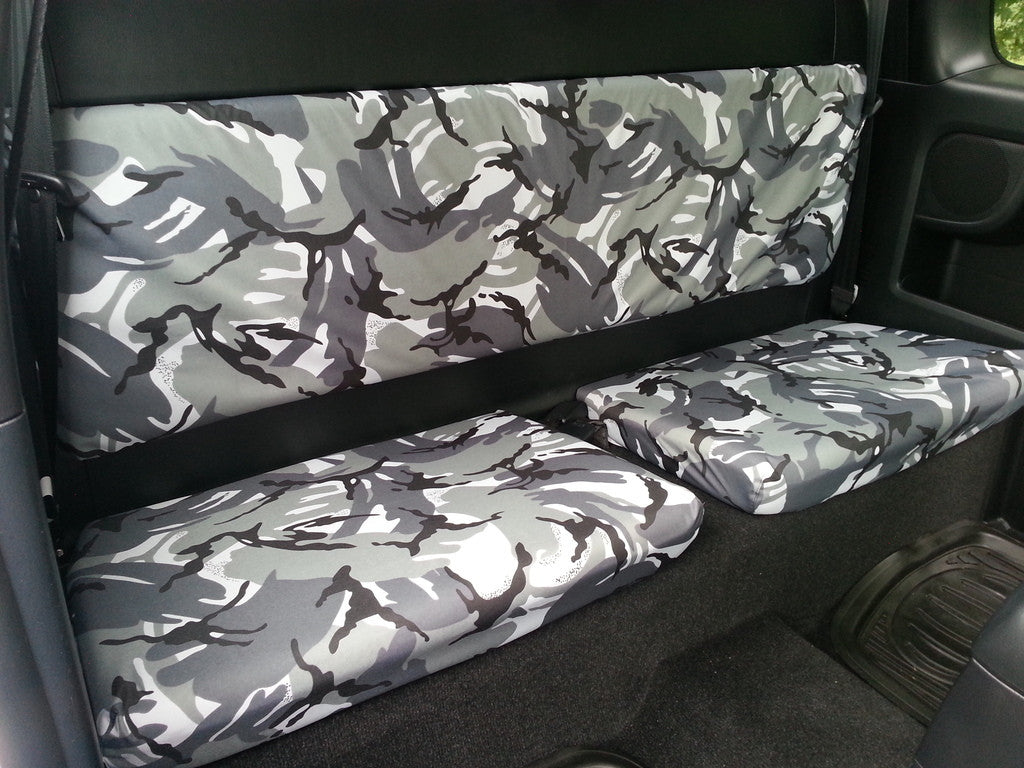 Toyota Hilux 2005 - 2016 Seat Covers Front &amp; Extra Cab Rear / Urban Camouflage Turtle Covers Ltd