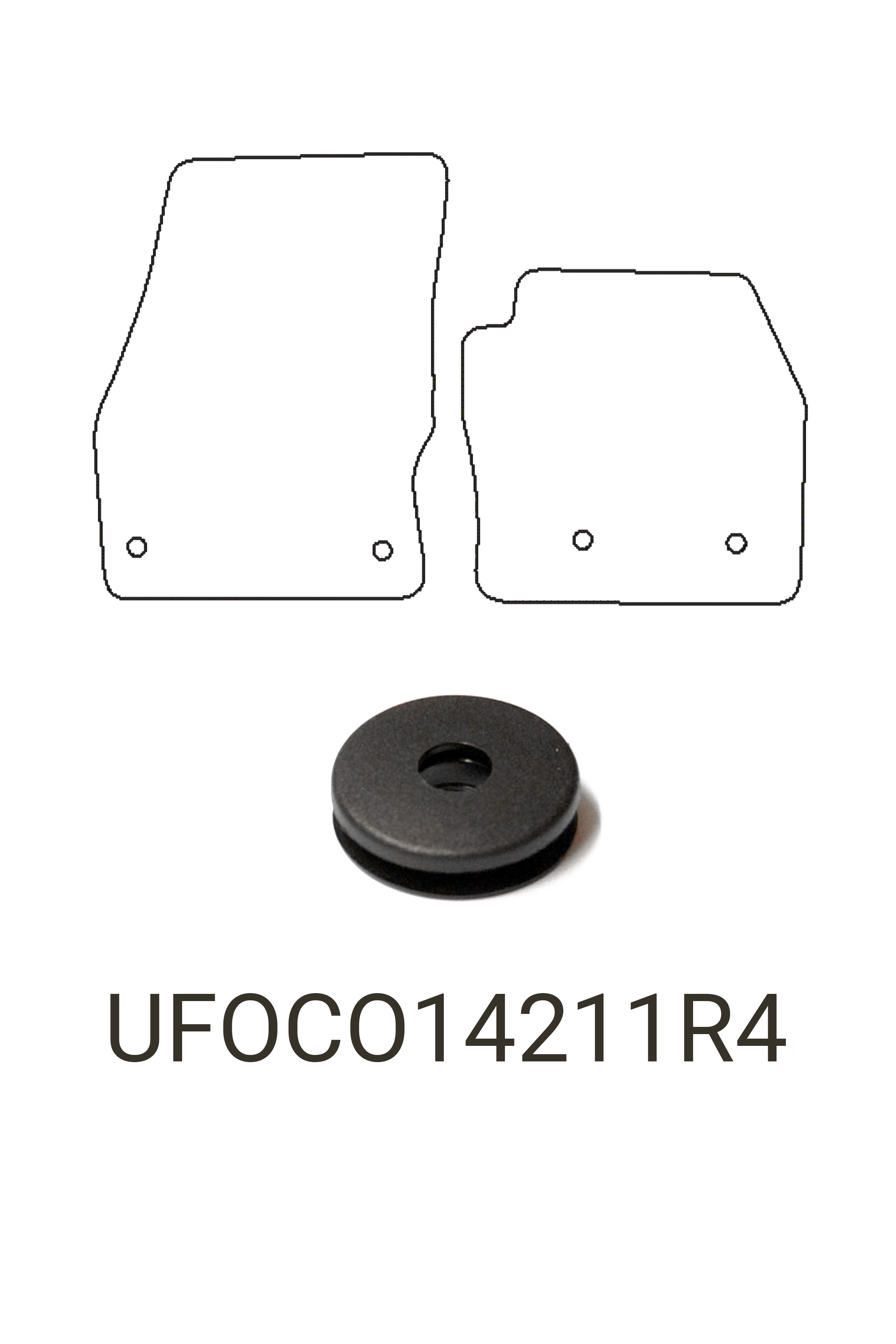 Fits Ford Connect 2014+ Front Rubber Mats