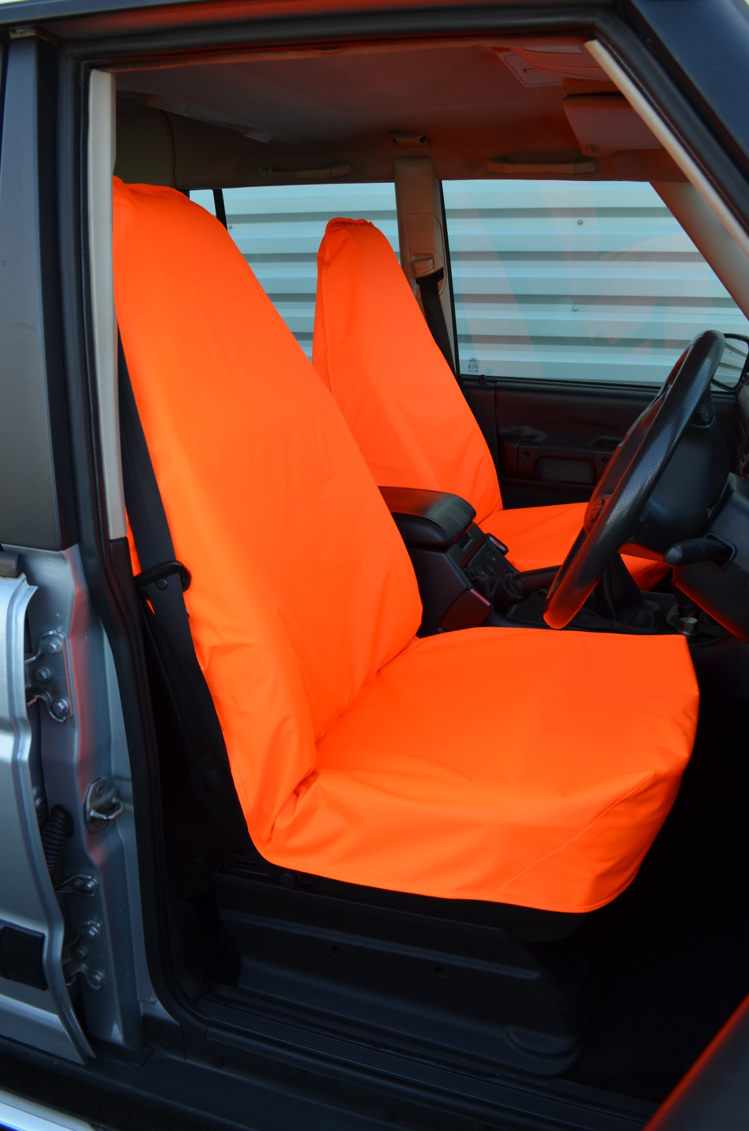 Universal Car &amp; Van Seat Cover Orange / Front Pair Turtle Covers Ltd
