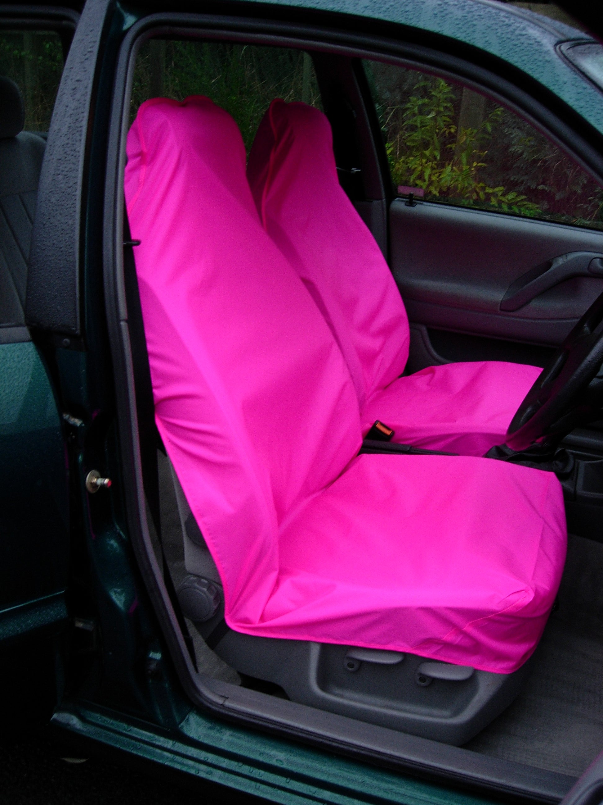 Universal Car &amp; Van Seat Cover Pink / Front Pair Turtle Covers Ltd
