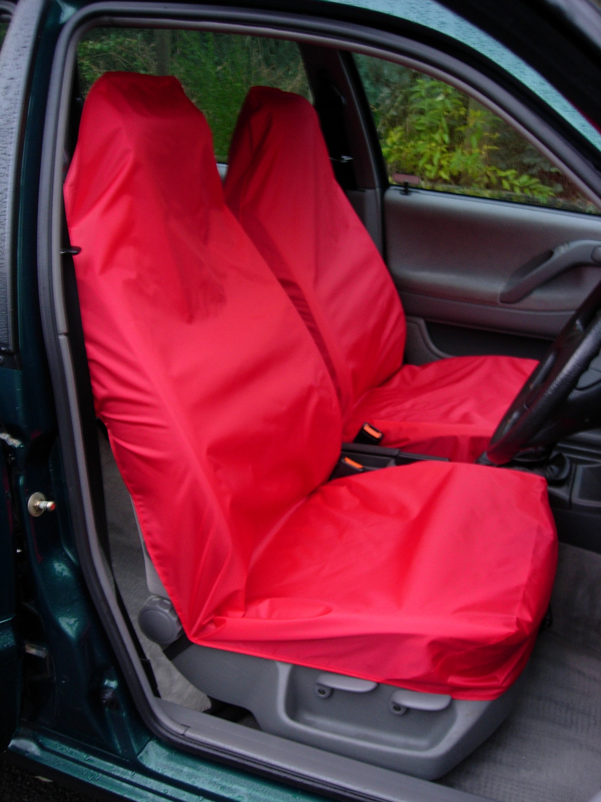 Universal Car &amp; Van Seat Cover Red / Front Pair Turtle Covers Ltd