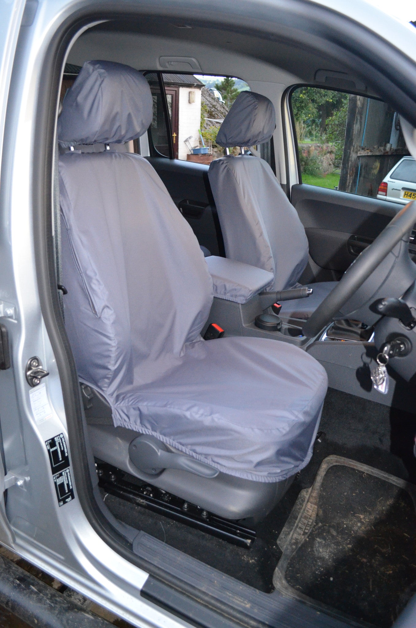 Volkswagen Amarok 2011 Onwards Seat Covers Front Pair / Grey Turtle Covers Ltd