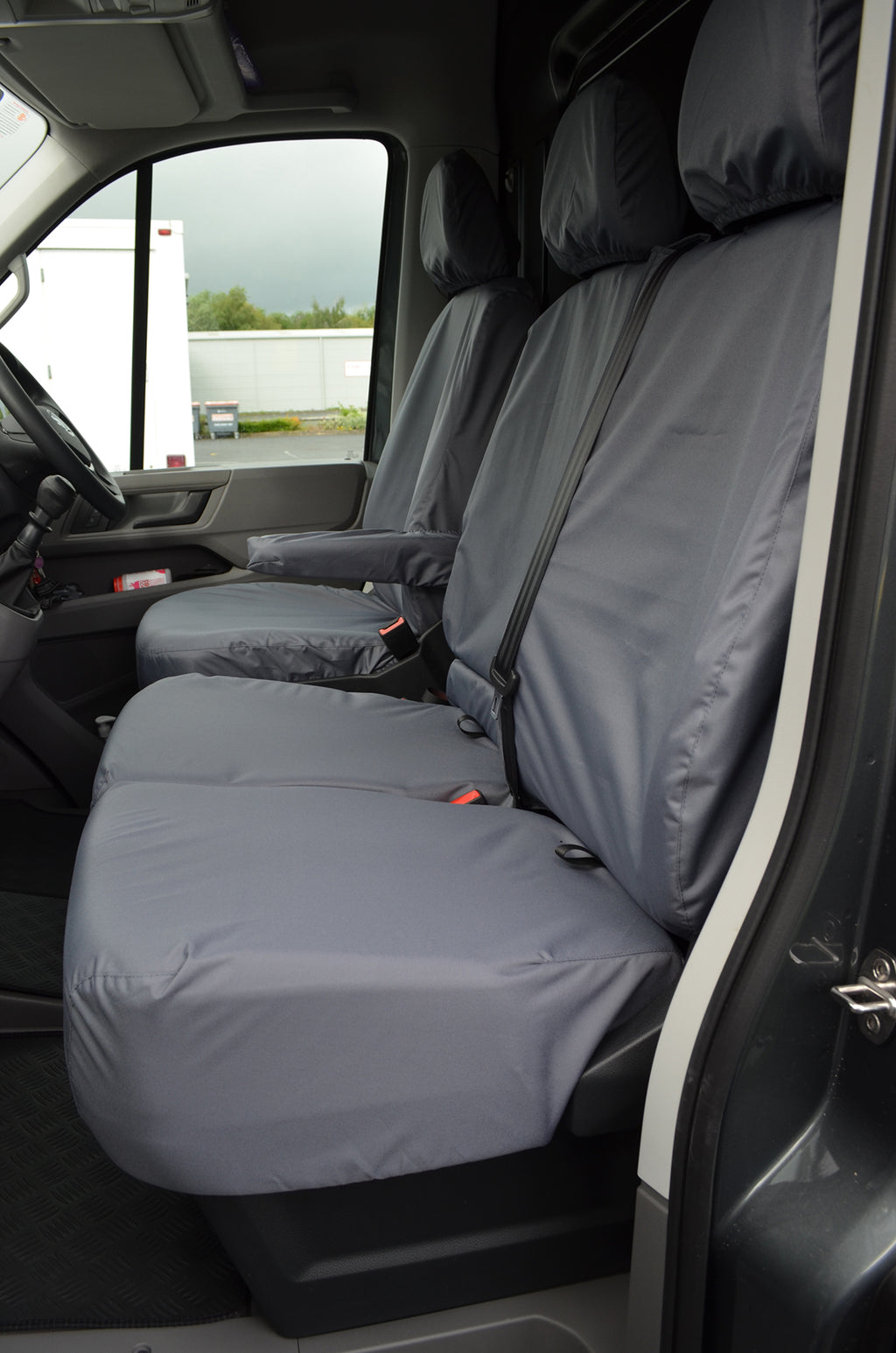 Custom Fit Grey Seat Covers For VW Crafter Van (2010-2017) – 600 Denier, Airbag Compatible