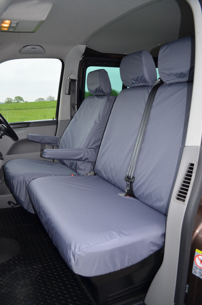 VW Volkswagen Transporter T5 Shuttle 2003 - 2009 Seat Covers Grey / 9 Seater Turtle Covers Ltd