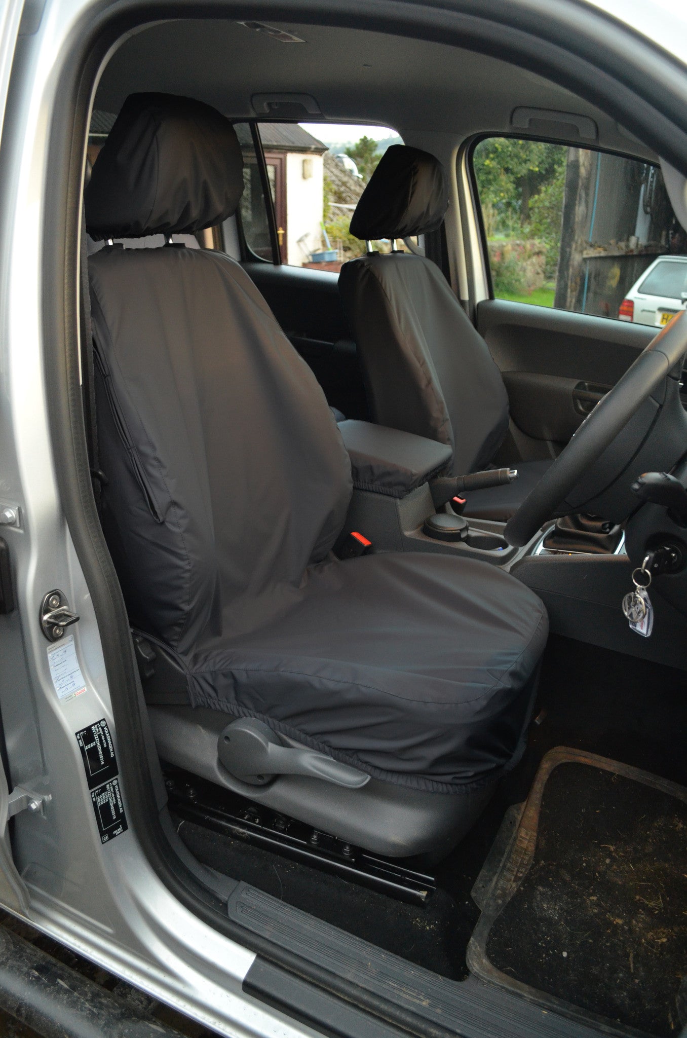 Volkswagen Amarok 2011 Onwards Seat Covers Front Pair / Black Turtle Covers Ltd